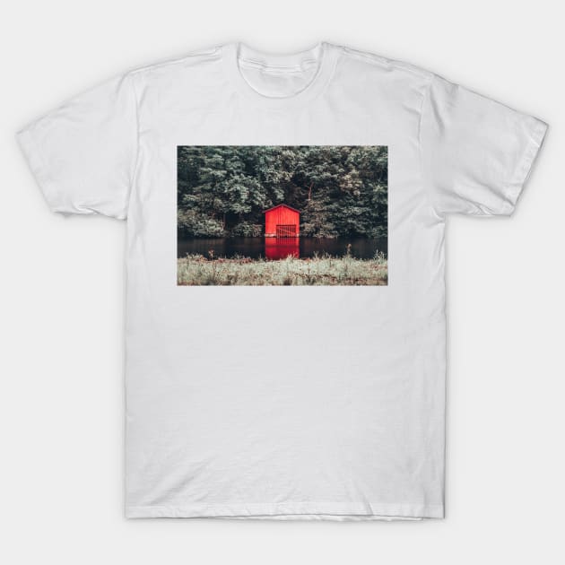 Red House on the Lake T-Shirt by Kelly Louise Art